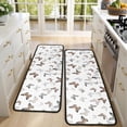 thumbnail image 4 of Kitchen Rugs Sets Of 2,White Butterfly Pattern Anti Fatigue Kitchen Mat Rugs Non Slip Washable,Decorative Kitchen Floor Mats for Kitchen,Sink,Laundry,17"x47"+17"x47", 4 of 5