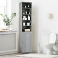 thumbnail image 2 of Safeplus 72" Tall Bathroom Storage Cabinet Free Standing Tower Organizer with Adjustable Shelves & Door, 2 of 16