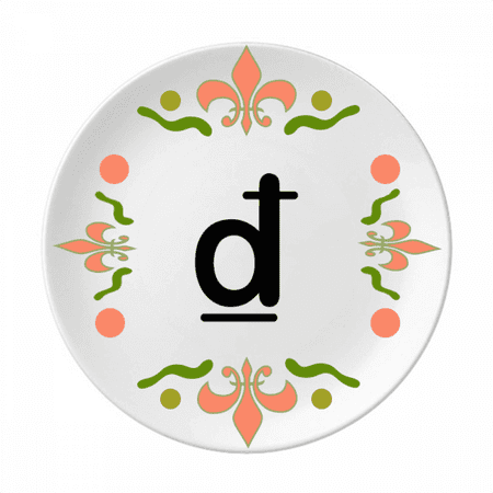 

Currency Symbol Vietnamese Flower Ceramics Plate Tableware Dinner Dish