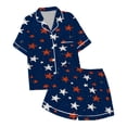 thumbnail image 4 of Kids' 4th Of July Printed Satin Pajama Set Short Sleeve, 4 of 4