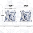 thumbnail image 5 of Chinoiserie Pillow Covers 20x20 Set of 2,Chinoiserie Flower and Animal Pillow Covers Outdoor Decorative Linen Pillow Covers for Couch Bed Sofa Cushion Farmhouse Pillowcases, 5 of 6