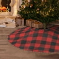 thumbnail image 5 of Defioc Red Black Plaid for Christmas Tree Skirt Snowman Xmas Tree Skirt Farmhouse Christmas Decorations Tree Mat for Holiday Party Decor-30", 5 of 6