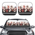 thumbnail image 2 of Easygdp Starfishes Shells 2 Pcs Windshield Sun Shade,Foldable Car Front Window Sun Shade Protection,Blocks Heat And Sunlight,Car Interior Accessories - Large, 2 of 7