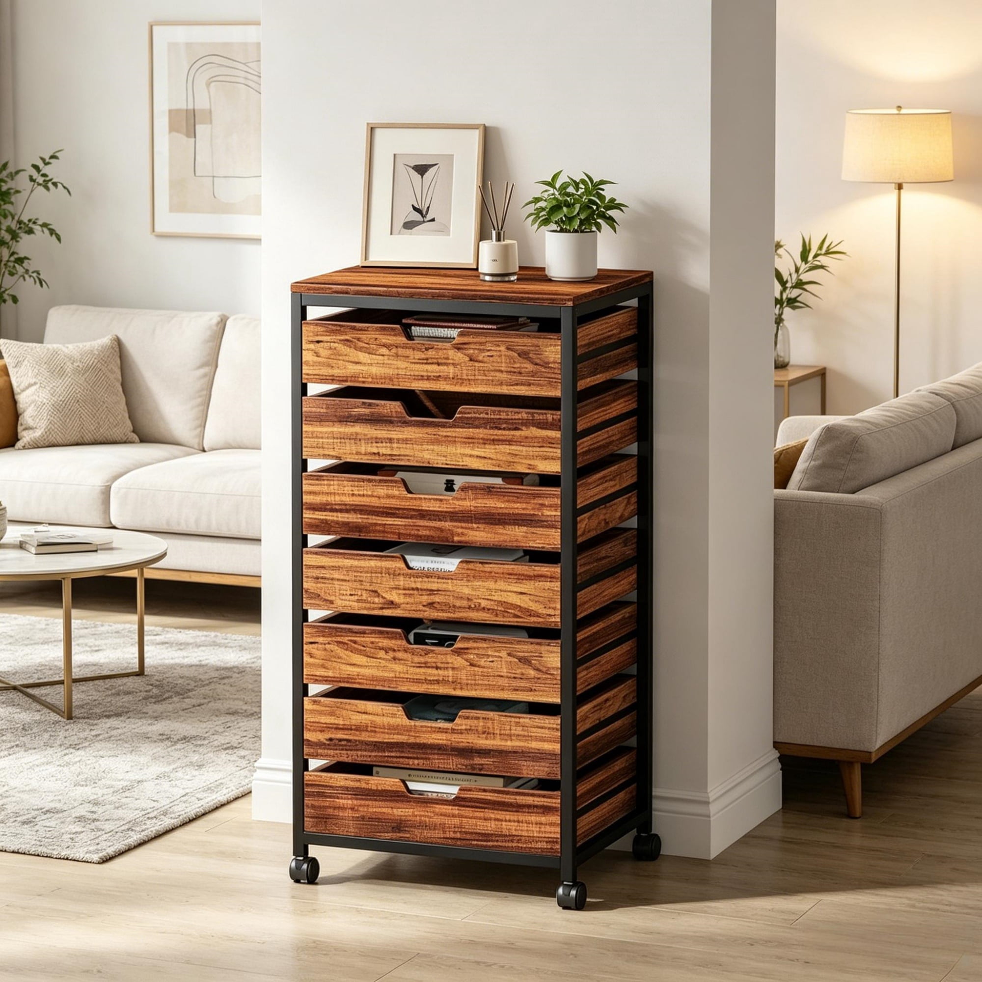 5-drawer Dresser Storage Box Locker Desktop