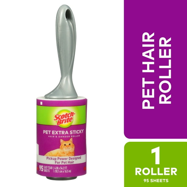 Scotch-Brite Extra Sticky Pet Hair Lint Roller, 95 sheets per Roller