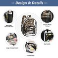 thumbnail image 5 of Large Clear PVC Backpack Heavy Duty See Through Backpack for Adults Work Travel, Leopard Bats Printed 12L, 5 of 8
