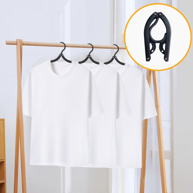 Percha Perchero plegable multifuncional para ropa, portátil, con soporte sin costuras para adultos y niños JASKFLY