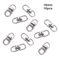 thumbnail image 4 of sweethay 10 piezas de cierre de gancho giratorio conector de llavero de doble punta para manualidades DIY hecho a mano llavero accesorio Ropa, zapatos y accesorios Miscelánea Plata 16 mm m, 4 of 6