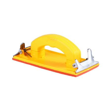 

Rosarivae Hand Grip Sandpaper Holder Plastic Handle Handheld Sand Paper Frame Grinding Polished Tools For Walls Woodworking Polishing Sanding Tools Abrasive Tools (Yellow Plate color random)