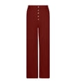 thumbnail image 6 of Hurxie Wide Leg Pants Woman Pull on Dress Pants Women High Waisted Stretchy Work Pants Business Casual Trousers with Pockets Wine S, 6 of 6