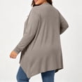 thumbnail image 5 of Fnooota Women's Plus Size Open Front Cardians, Casual Lightweight Long Sleeve Soft Comfy Cardigans for Women Khaki Size XL, 5 of 8
