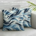 thumbnail image 3 of PHYHOO Short Plush Pillow Covers Fashion Color Stripe Square Pillow Case for Bedroom, Sofa, Car Decoration Both Sides, 3 of 5