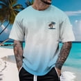thumbnail image 2 of Krdevn Men's Spring and Summer All Print Short Sleeve Round Neck T Shirt Floral Trend Bottoming Shirt Tops,XXL, 2 of 4