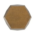 thumbnail image 6 of Noble House Minkler Hammered Metal Geometric Side Table, Brushed Antique Gold, 6 of 9