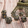 thumbnail image 3 of FrostHike Metal Dice Set Hollow Polyhedral Octopus Metal Dice Suitable 7Pcs Set for Dungeons and Dragons RPG MTG Table Games D&D Pathfinder Shadowrun and Math Teaching (Black Nickel Plus Gold), 3 of 5