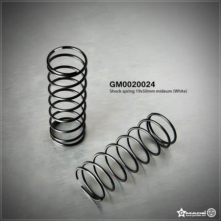 - Gmade GMA0020024 19 x 50 mm Medium Shock Spring - White, 2 Piece