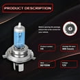 thumbnail image 5 of BSBSDJB H4 HB2 9003 Motorcycle Bike High/Low Beam Halogen Headlight Lamp Bulb 4200K Warm White, 5 of 11