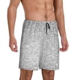 thumbnail image 2 of Fuzoiu Silver Mosaic Print Pajama Shorts for Men, Men's Pajama Bottoms,Mens Lounge Sleepwear,Pajama Pants with Pocket-Medium, 2 of 6