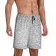 thumbnail image 2 of Fotbe Silver Mosaic Pantalones Cortos de Pijama para Hombre, Ropa de Dormir, Pantalones de Pijama Cortos para Hombre-Large, 2 of 6