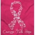 thumbnail image 2 of Courage Faith Hope Breast Cancer Women's Graphic T Shirt Tees Brisco Brands X, 2 of 6