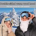 thumbnail image 4 of Gorra BOVVSKY Sherpa Hood - Máscara de esquí resistente al viento, color blanco, 4 of 7