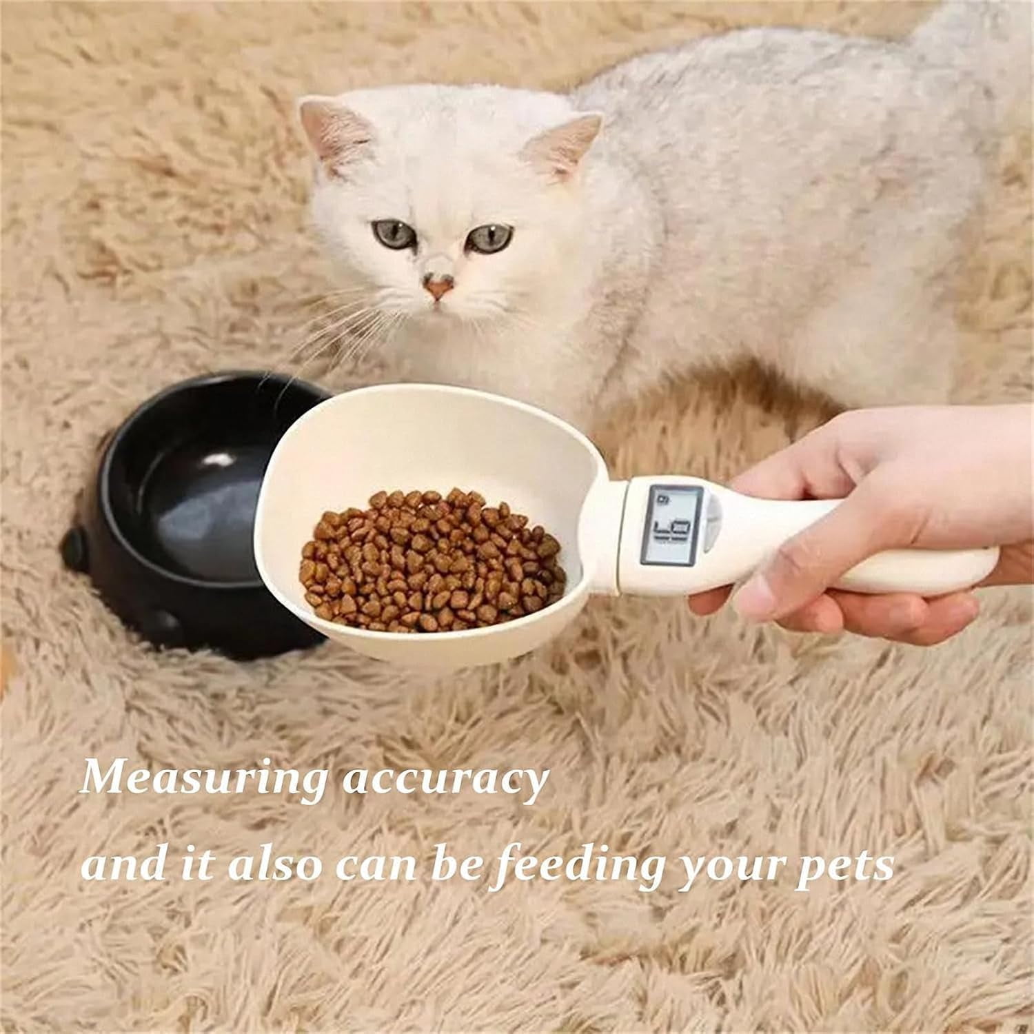 Electronic Measuring Spoon, Digital Spoon Scale 800g/0.1g with LCD Display, Removable & Easy-Clean, Unit Conversion (g/ml/cup/fl.oz/oz) for Cooking, Baking, Dog Cat Food, Coffee, Powder