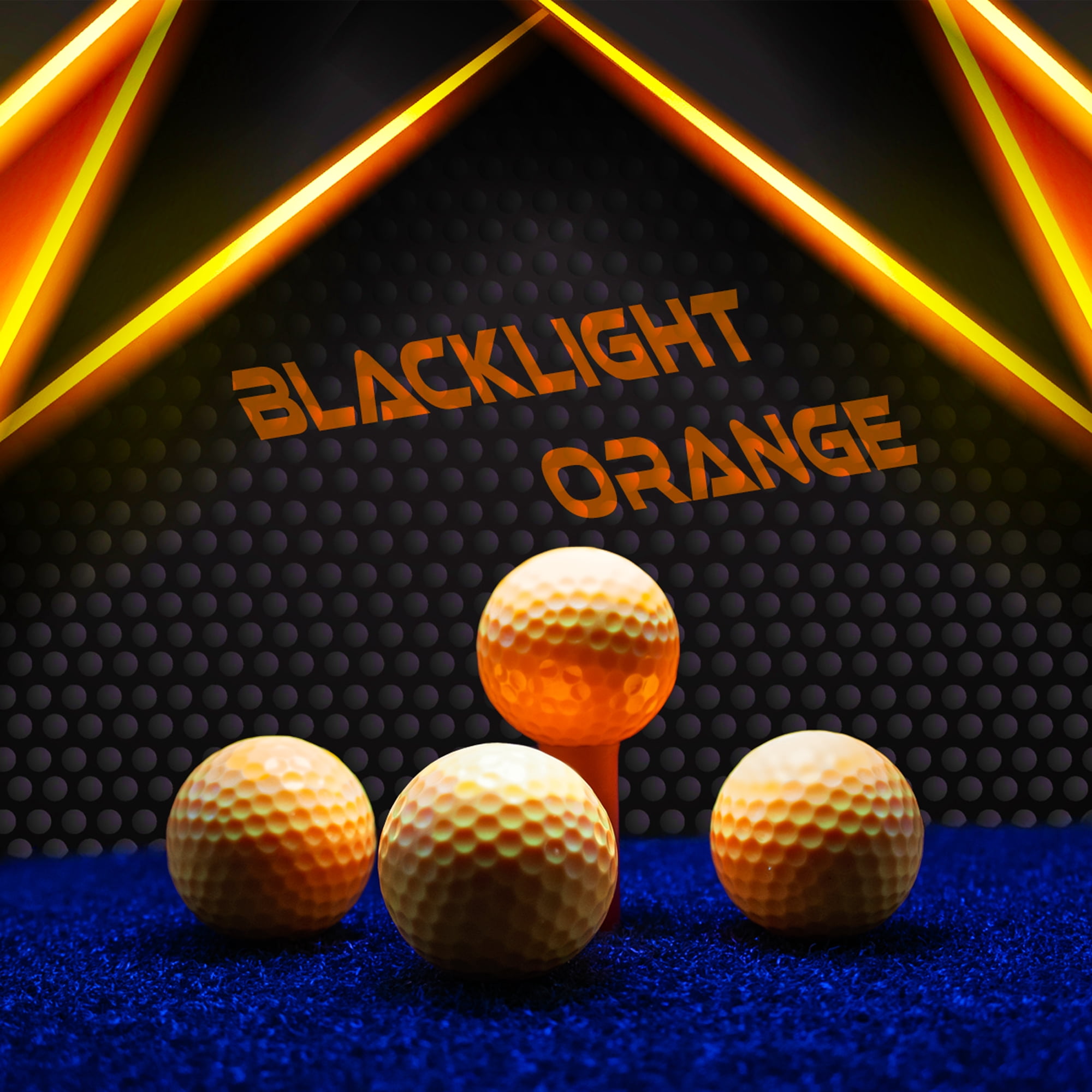 Blacklight Orange Golf Balls – 12 Pack – High-Visibility by GBM Golf