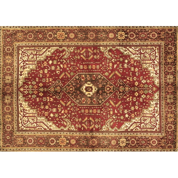 Ahgly Company Indoor Rectangle Medallion Brown Traditional Area Rugs, 3' x 5'