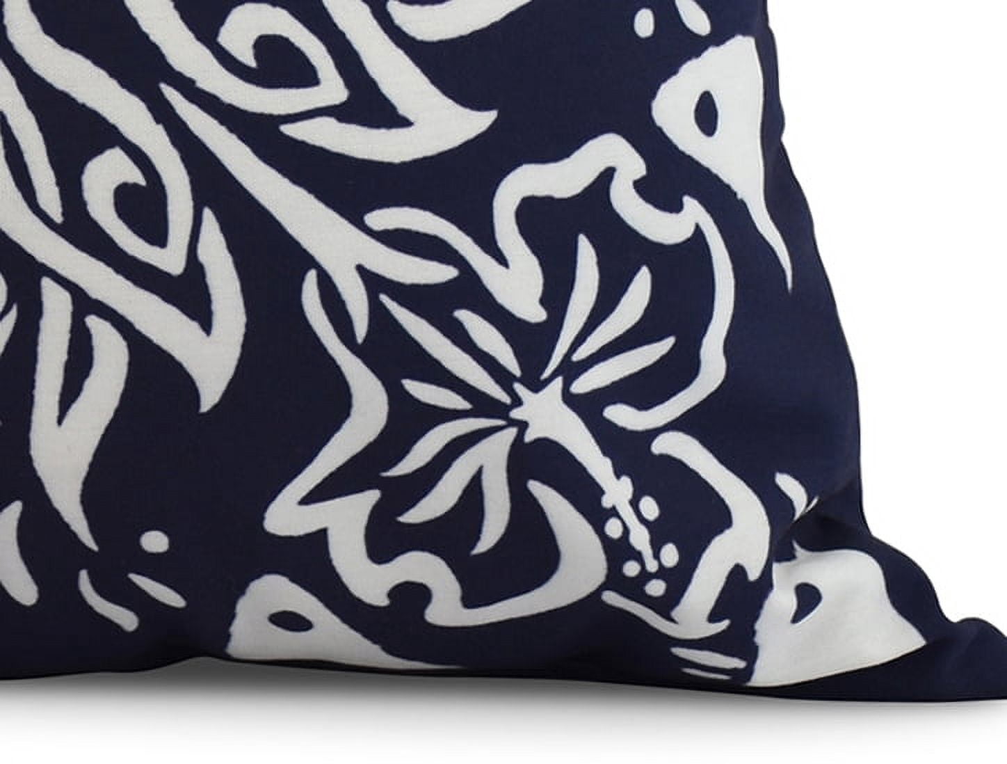 Simply Daisy, 16 x 16Inch, Cuban Tile 3, Geometric Print Pillow, Navy Blue