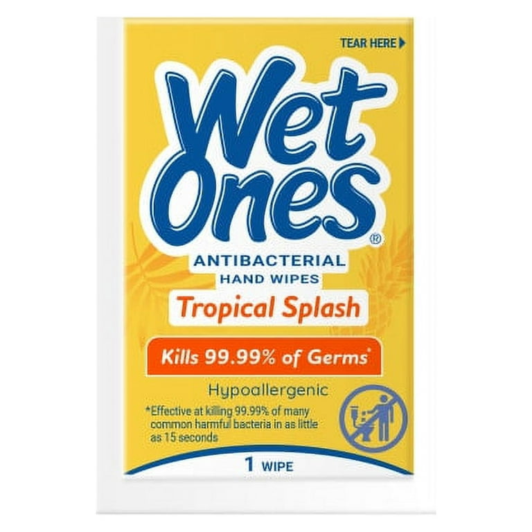 Wet Ones Antibacterial Hand Wipes Tropical Splash Individually