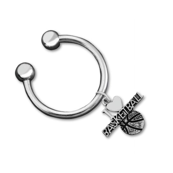 I Love Basketball Key Chain
