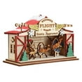 thumbnail image 3 of Ginger Cottages Reindeer Flight School Wood Santa Training Ornament 80038, 3 of 3