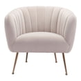 thumbnail image 5 of ZUO Deco Modern Accent Chair in Gray & Gold, 5 of 9
