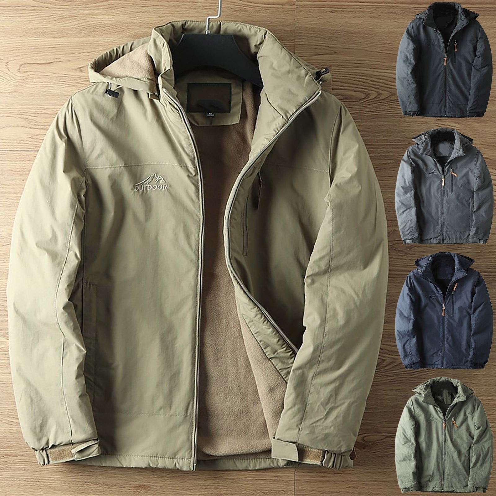 Ensemble Hiver Homme : Veste à Capuche Et Pantalon De Survêtement Doublés Polaire épais - Thermique, Grande Taille - Pour Sport Et Détente