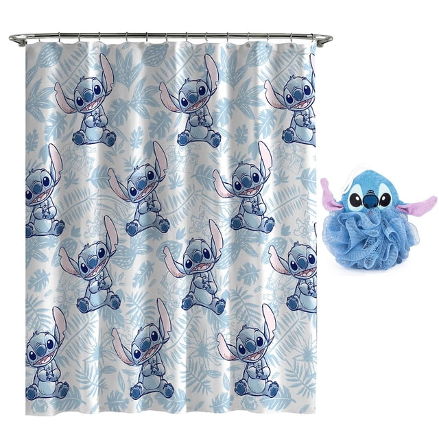 Set de baño Jay Franco Disney Lilo & Stitch con cortinas de ducha