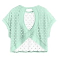 thumbnail image 4 of XAOFW Girls Off Shoulder T Shirt Batwing Sleeve Polka Dot Print Tees Toddler Kids Summer Fashion Crop Top 14-15 Years, 4 of 4