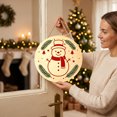thumbnail image 7 of Dalxymotic Christmas Wooden Hanging Decor, Round Furniture Decoration, Creative Christmas Ornament, Festive Hanging Ornament, Christmas Wooden Decor for Home, Mantel, Tree, Shelf, 7 of 7