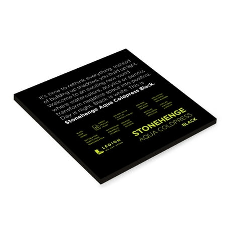 UPC: 0645248441170 | Legion Paper Stonehenge Aqua Black Watercolor Pad  15 Sheets  7  x 7