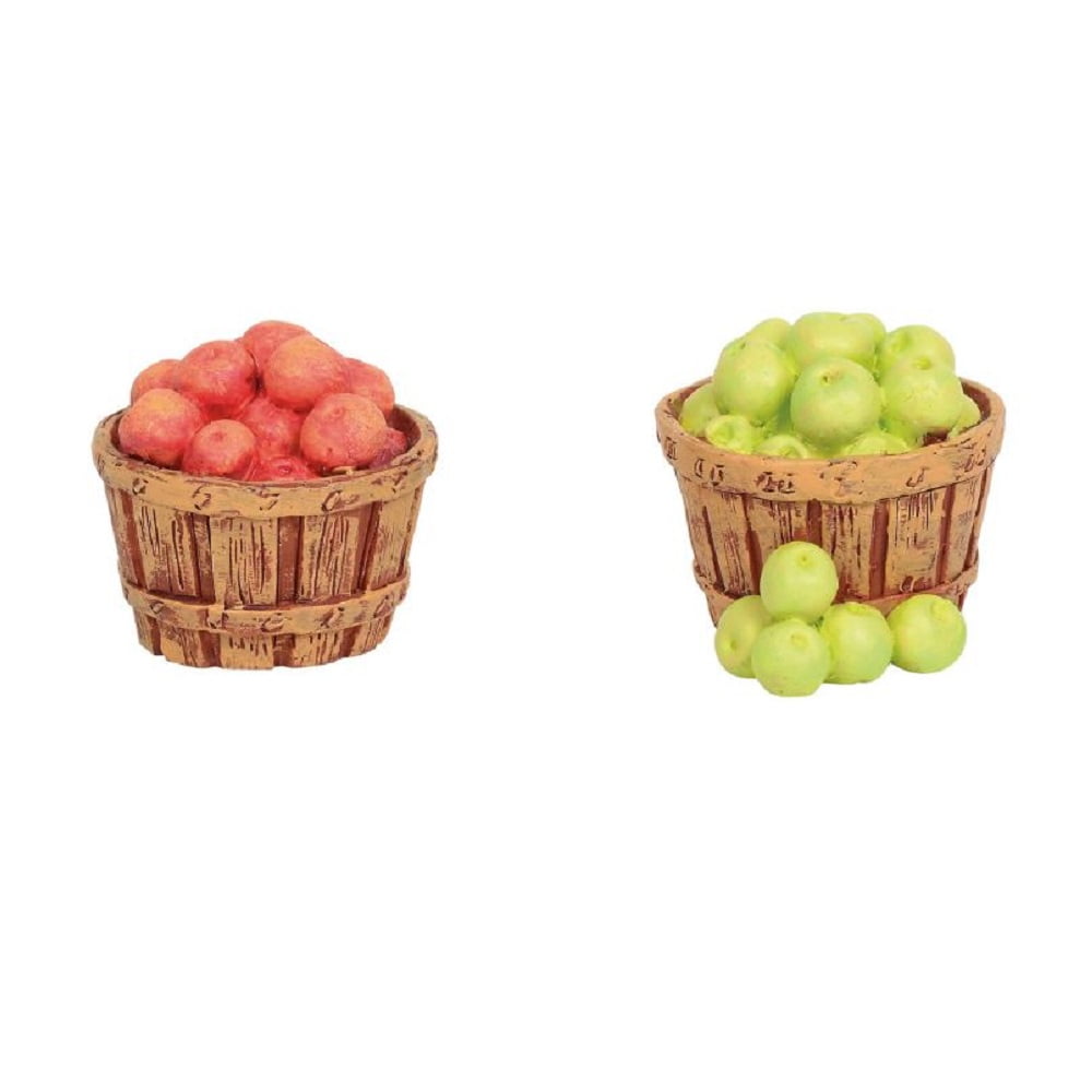 Department 56 Village Baskets of Apples Accessory Figurine Set 6003197