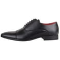 thumbnail image 4 of ABSOLUTE FOOTWEAR Mens Faux Leather Lace Up Work College Wedding School Shoes - Black - US 10, 4 of 7