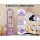 thumbnail image 4 of Organizador de Joyería Infantil con Espejo LED de Pared Completo | Almacenamiento Multifuncional con 42 Ranuras para Aretes, 9 Ganchos y 3 Cajones | Diseño Princesa Encantador, 4 of 16
