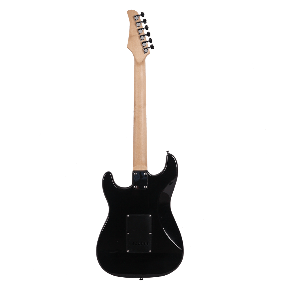 Tcbosik 39 inch Electric Guitar with Amplifier and Bag, Beginner Guitar Set with Strap, Tool, Plectrum, Tremolo Bar and Power Wire, Black