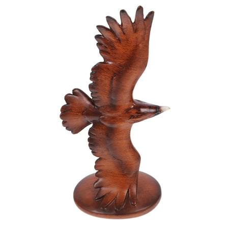 OULII Brown Resin Eagle Figurine, Perfect Craftsmanship, Elegant Tabletop Decoration