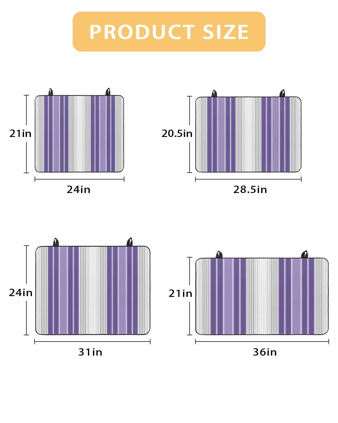 nqOlkjepod Large Induction Cooktop Protector Mat 24"x21", Purple Gray Stripes Stove Top Covers for Electric Stove, Modern Simple Abstract Vertical Lines Stove Burner Cover Mats Stove Cover