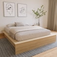 thumbnail image 1 of Nexera James Queen Platform Bed, Natural Blonde Oak, 1 of 6