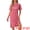 Rose Pink, variant on DARING DIVA Women's Rolled Cuffs Side Slit Soft Sleepwear S Black