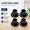 Black, variant on 0.75 Inch Diameter Stainless Steel Matte Black Adjustable Closet Rod Flange Holder Shower Socket Bracket Support Pack of 4