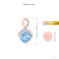 thumbnail image 3 of ANGARA Natural Claw-Set 2.7 ct Aquamarine Infinity Pendant with Diamonds in 14K Rose Gold for Women (Size-9mm) | March Birthstone, Anniversary, Jewelry Gift for Women | Natural Aquamarine Necklace, 3 of 7