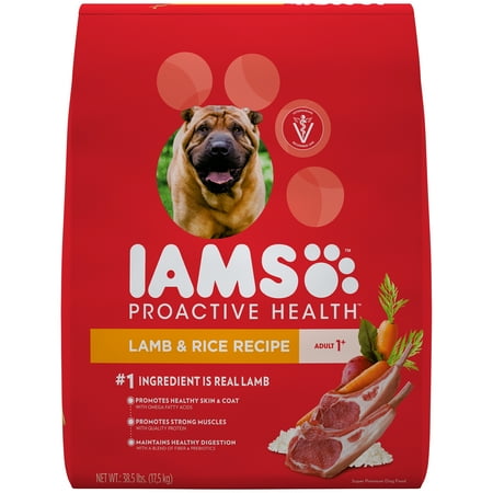 Iams Proactive Health Adult Dry Dog Food Lamb and Rice, 38.5 lb.