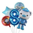 thumbnail image 3 of 5 piezas de globos de aluminio con temática de Octonauts para decoraciones de fiesta de cumpleaños de niños y niñas, globos con números de 30 pulgadas, suministros de decoración para baby shower, 3 of 5